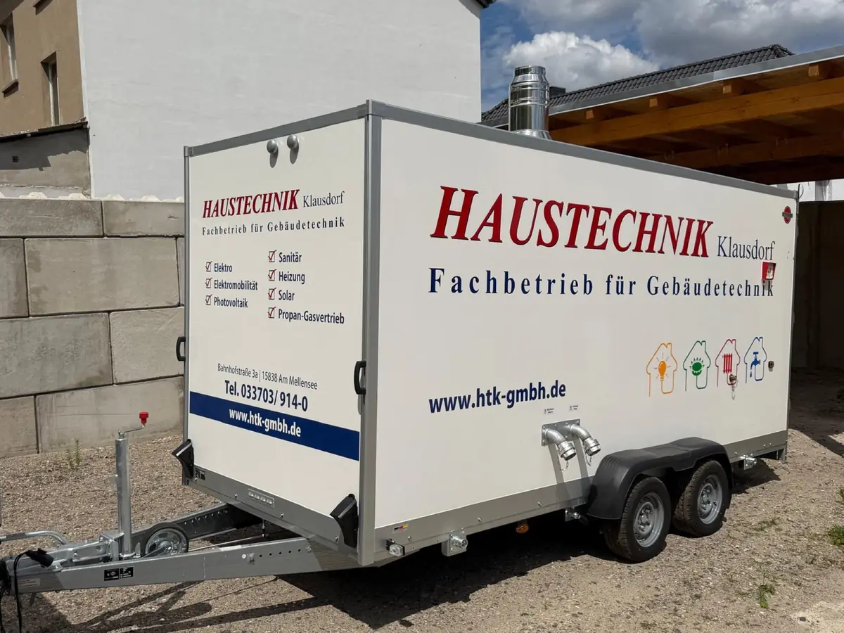Mobile Heizzentrale 150 kW der Haustechnik Klausdorf
